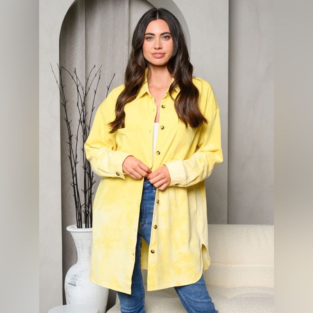 Yellow Women's Longline Jacket - Picture 2 of 3
